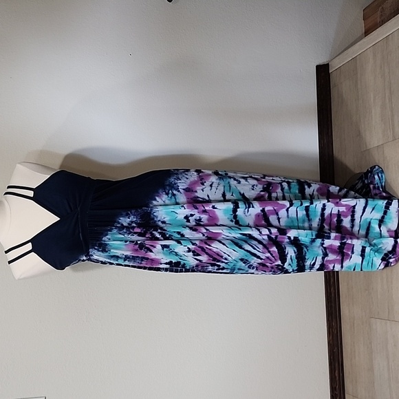 Chaser Maxi Dress 100% Cotton Knit Strappy Back Beachy Vacation Vibes size Small - Picture 1 of 12
